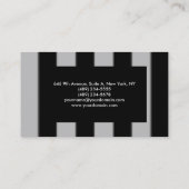 Moderne platte zwarte grijs strips visitekaartje (Achterkant)