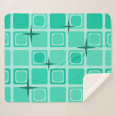 Moderne Pleinen uit de Middeleeuwen Sterren Blauwg Sherpa Deken (Voorkant (horizontaal))