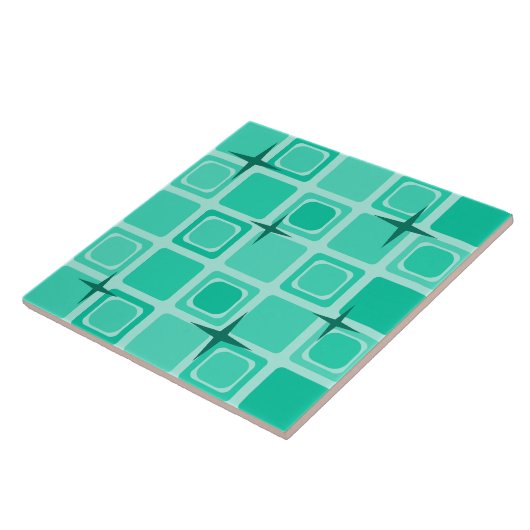 Moderne Pleinen uit de Middeleeuwen Sterren Blauwg Tegeltje (Zijkant)