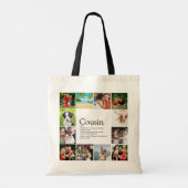 Moderne Plezierige Fotocollage Neef Definitie Tote Bag (Achterkant)