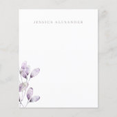 Moderne plum Foliage Personalized Stationery (Voorkant)