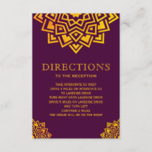 Moderne Plum Gold Mandala Indiase Richtingen