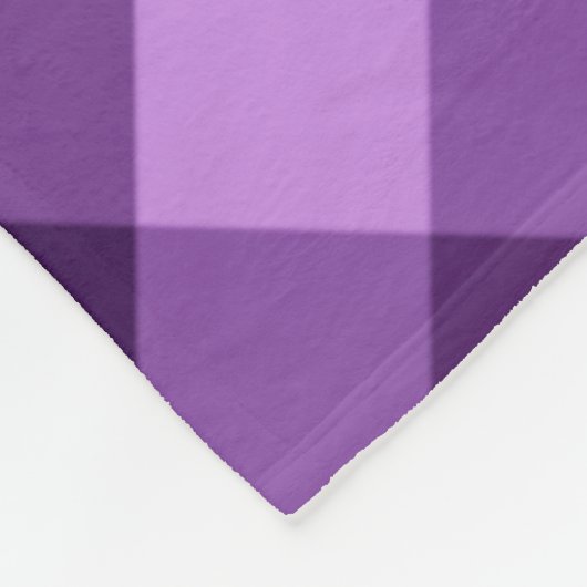 Moderne Plum Paarse geruite grote fleece deken (Hoek)