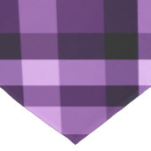 Moderne Plum Paarse Plaid Grote Tafelloper (Hoek)