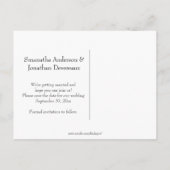 Moderne Plum Photo Collage Sla de datum op Aankondigingskaart (Achterkant)