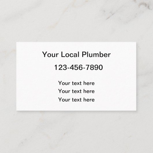 Moderne Plumber-plug-service Visitekaartje (Achterkant)