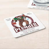 Moderne Plumber Professional Marketing Handyman Kartonnen Onderzetters (Schuin)