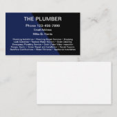 Moderne Plumbing Business Profile-kaarten Visitekaartje (Voorkant / Achterkant)