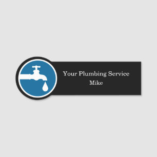Moderne Plumbing Service Employee Name Tags