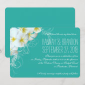 Moderne Plumeria Lagoon Aanvragen voor aangepaste Kaart (Voorkant / Achterkant)