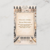 Moderne PMU Beauty Professional Visitekaartje (Achterkant)