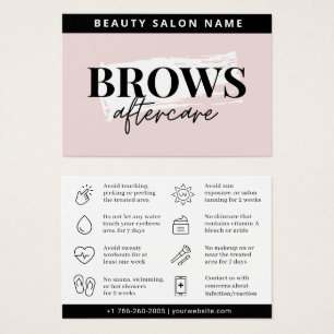 Moderne PMU Brow Instructions Card voor Brows Afte Visitekaartje