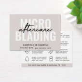 Moderne PMU Brow Instructions Card voor Brows Afte Visitekaartje (Bureau)