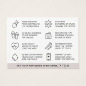 Moderne PMU Brow Instructions Card voor Brows Afte Visitekaartje (Achterkant)