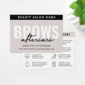 Moderne PMU Brow Instructions Card voor Brows Afte Visitekaartje (Bureau)