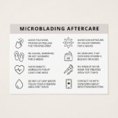 Moderne PMU Brow Instructions Card voor Brows Afte Visitekaartje (Achterkant)