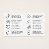 Moderne PMU Brow Instructions Card voor Brows Afte Visitekaartje (Achterkant)