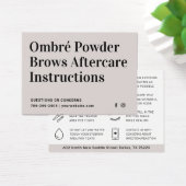 Moderne PMU Brow Instructions Card voor Brows Afte Visitekaartje (Bureau)