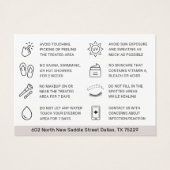 Moderne PMU Brow Instructions Card voor Brows Afte Visitekaartje (Achterkant)