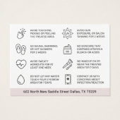 Moderne PMU Brow Instructions Card voor Brows Afte Visitekaartje (Achterkant)