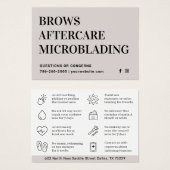 Moderne PMU Brow Instructions Card voor Brows Afte Visitekaartje (Voorkant /achterkant)