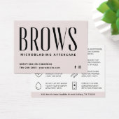 Moderne PMU Brow Instructions Card voor Brows Afte Visitekaartje (Bureau)