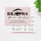 Moderne PMU Brow Instructions Card voor Brows Afte Visitekaartje (Bureau)