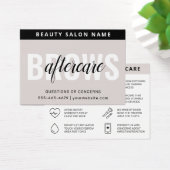 Moderne PMU Brow Instructions Card voor Brows Afte Visitekaartje (Bureau)