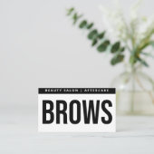 Moderne PMU Brow Instructions Card voor Brows Afte Visitekaartje (Staand voorkant)