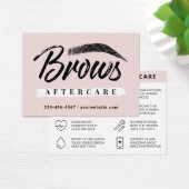 Moderne PMU Brow Instructions Card voor Brows Afte Visitekaartje (Bureau)