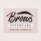 Moderne PMU Brow Instructions Card voor Brows Afte Visitekaartje (Voorkant)