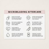 Moderne PMU Brow Instructions Card voor Brows Afte Visitekaartje (Achterkant)