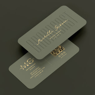 Moderne Podcast Radio Host Uitzending Sage Groen Visitekaartje