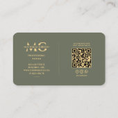 Moderne Podcast Radio Host Uitzending Sage Groen Visitekaartje (Achterkant)