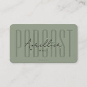 Moderne Podcaster Voice Actor Sage Visitekaartje (Voorkant)