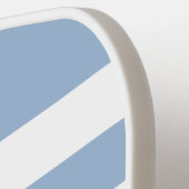 Moderne Poeder Blauw Script Naam Pickleball Paddle (Links Detail)