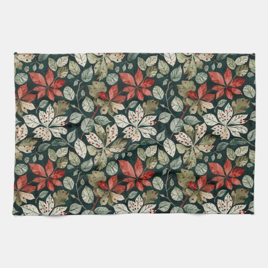  moderne Poinsettias keukenhanddoek (Horizontaal)