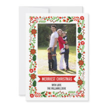 Moderne poinsettias: rode en groene kerstfoto