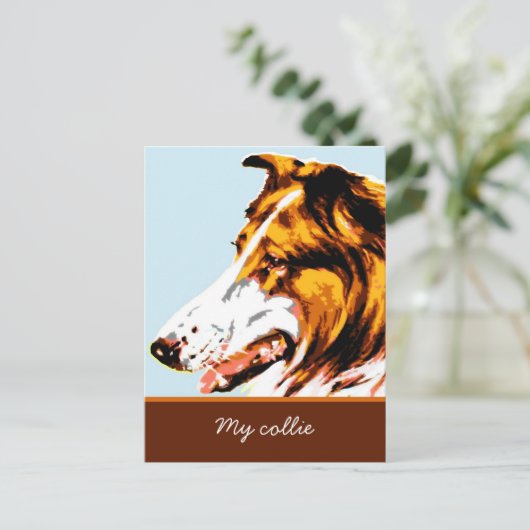 Moderne pointillisme: colliade met zachte focus briefkaart (Staand voorkant)