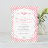 Moderne poka Dot Bridal Shower Invitations Kaart (Staand voorkant)
