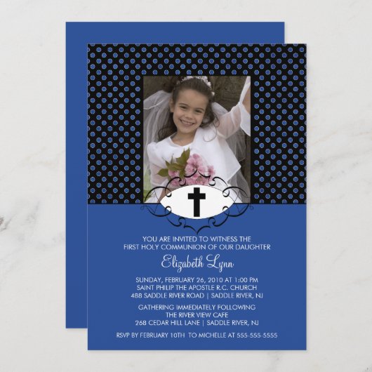 Moderne poka Dots First Community Inture Kaart (Voorkant / Achterkant)