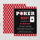 Moderne poker spelavond feest uitnodigingen (Voorkant / Achterkant)