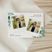 Moderne Polaroid Foto Waterverf Floral Zwangerscha Aankondiging