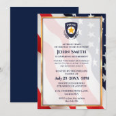 Moderne Politie Officier Pensioen Partij Kaart (Voorkant / Achterkant)