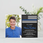 Moderne politieagent Aangepast foto-Afstuderen Inv Kaart (Staand voorkant)