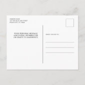 Moderne politieagent Afstuderen in blauwe lijn in Uitnodiging Briefkaart (Achterkant)