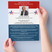 Moderne politieke campagne fondsenwerving Evenemen Flyer (Hand)