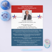 Moderne politieke campagne fondsenwerving Evenemen Flyer (Enkel)