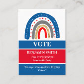 Moderne politieke campagne VS politicus Visitekaartje (Voorkant)