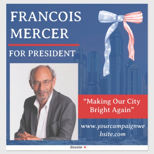 Moderne politieke verkiezingscampagne Vinyl Sticker (Vel)